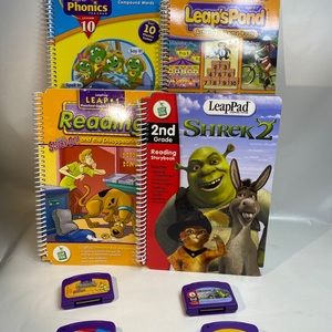 Lot of 4 LeapPad Learning System Sets Games